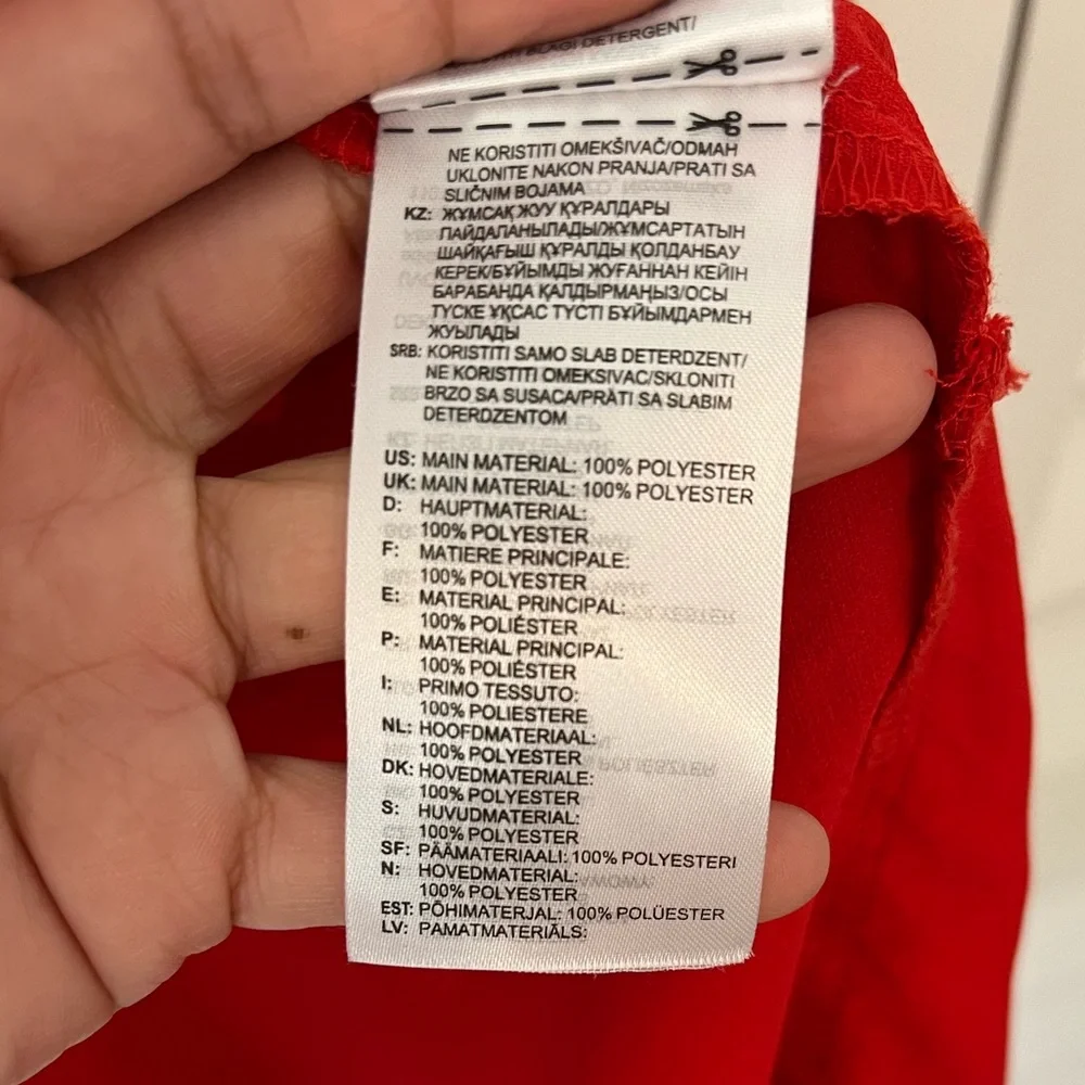 Adidas |  Sleek drop hem dress in red - Picture 5 of 8